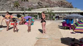 Gran Canaria Playa de Amadores Beach Life on a Lovely Sunny Day 🏖 [upl. by Ainirtak]