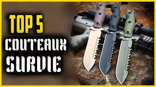 TOP 5  Couteaux de survie 2023 [upl. by Eimmit]