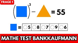 MATHE Einstellungstest als Bankkaufmann  KANNST DU ES 🤔📝Mathe Einstellungstest zu Gleichungen [upl. by Kooima899]