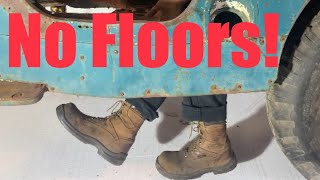 Willys Jeep floor replacement cheap “Patches the Jeep” cj3 [upl. by Divadnahtanoj704]