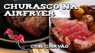 Churrasco na Airfryer COM CARVÃO [upl. by Dahsra232]