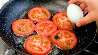 Just add eggs to 1 tomato Quick breakfast in 5 minutes Simple and delicious [upl. by Oakman477]