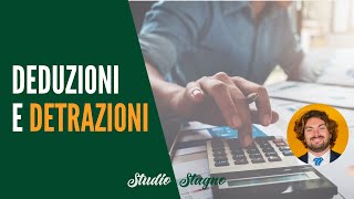 Deduzioni e detrazioni fiscali come funzionano [upl. by Ianej]