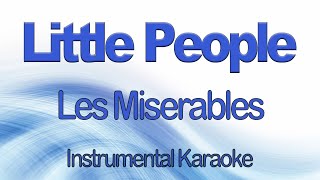 Little People Les Miserables Instrumental Karaoke with Lyrics [upl. by Randee]