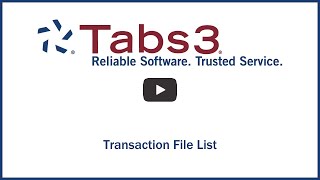 Transaction File List [upl. by Eecyak]