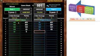 Excel Free Dart Scorer [upl. by Darreg]