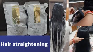 Hair smoothening rebounding at home How to apply Loreal xteso cream in telugu Divyasring vlogs [upl. by Drewett]