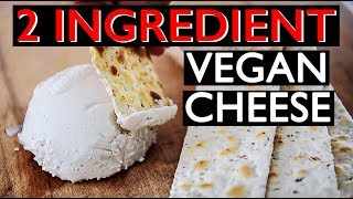 EASY Vegan Cheese Recipe ONLY 2 INGREDIENTS [upl. by Lita]