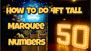 DIY Marquee Numbers  How To Make 4ft Marquee Numbers  Easy Step By Step Tutorial for Marquees [upl. by Lonnie]