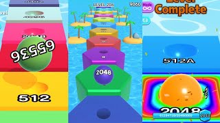 Ball Run 2048 vs Ball Run Infinity vs 2048 Runner Ball Satisfying gameplay [upl. by Dill]