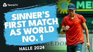 Jannik Sinners First Match As World No1 vs Tallon Griekspoor  Halle 2024 Highlights [upl. by Eidde]