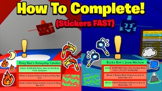 How To Complete Riley Bees amp Bucko Bees BEESMAS QUESTS FAST bubble wandscythe sticker Bee Swarm [upl. by Aneerehs252]