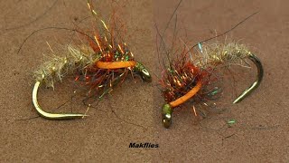 Fly Tying a Hares Ear Summer Buzzer by Mak [upl. by Mcgean]