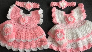 Easy crochet baby dresscraft amp crochet baby frock [upl. by Veradis]