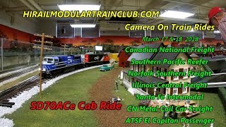 Model Train Cab Ride SD70ACeCanadian National So Pacific ATSF Norfolk Southern Illinois Central [upl. by Nnovahs375]