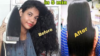 How To do Straight Hair at home With Cloth iron in 5 min by Gulafsha makeover [upl. by Airdnoed]