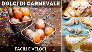 DOLCI DI CARNEVALE CHIACCHIERE CASTAGNOLE MIGLIACCIO E CASSATELLE [upl. by Weinman385]