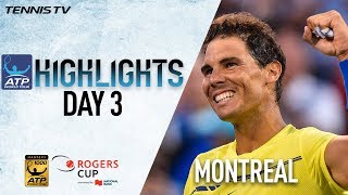 Wednesday Highlights Federer Nadal Monfils Advance In Montreal 2017 [upl. by Teryn]