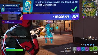 How to EASILY Eliminate players with the Combat AR in Fortnite Quest [upl. by Namhar]