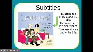 Nonfiction Text Features  Titles subtitles photographs illustrations [upl. by Amarette248]