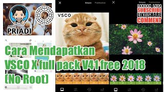 Cara Mendapatkan VSCO X Fullpack v41 gratis 2018 No Root [upl. by Neumark]