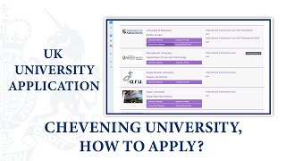 How to apply to universities in the UK Part 1  Chevening Scholarship [upl. by Balling376]