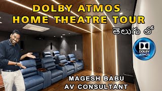 Dolby Atmos Home Theatre Setup Tour  in Telugu [upl. by Alad600]