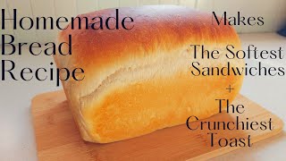 Easy Bread Loaf Recipe The Softest Tastiest Bread Ever [upl. by Macleod]