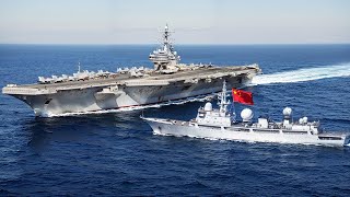 What Happens When a Chinese SPY SHIP Gets Too Close to a US Aircraft Carrier [upl. by Anitirhc]