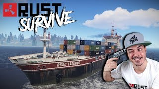 RUST SURVIVAL ESPAÑOL  COMO ASALTAR EL CARGO SHIP [upl. by Bart]