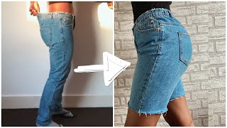 How to turn old jeans into vintage denim shorts [upl. by Letnwahs]