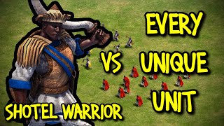 ELITE SHOTEL WARRIOR vs EVERY UNIQUE UNIT  AoE II Definitive Edition [upl. by Cristy834]