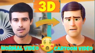 How to convert Normal videos into 3D cartoons  using Ai Tools for FREE cartoon [upl. by Eirellam]