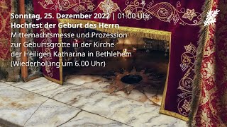 LIVE  Christmette aus der Geburtskirche in Bethlehem [upl. by Llamaj566]