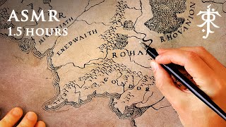 ASMR Drawing Map of Middleearth  Dip Pen 15 Hours [upl. by Naloj]