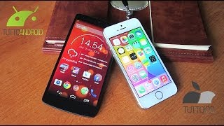 Nexus 5 vs iPhone 5S il confronto di TuttoAndroidnet [upl. by Ellenahs]