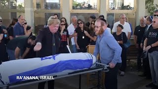 Funeral held for Israeli hostage Almog Sarusi after his body among six recovered from Gaza [upl. by Erodeht]