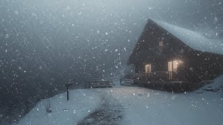 Noche Invernal en la Cabaña┇Sonidos Relajantes de Tormenta de Nieve para Dormir y Meditar [upl. by Meli]