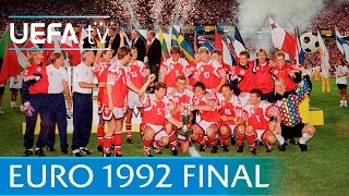 Denmark v Germany UEFA EURO 92 final highlights [upl. by Yelsnik]