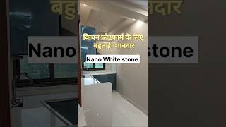 Kitchen platform design Nano white kitchen design Furniture design Kitchen designshortfeed mca [upl. by Qirat]