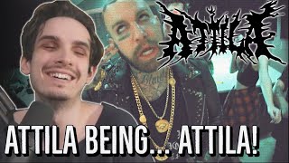 Nik Nocturnal reacts  Attila  Metalcore Manson [upl. by Aynekat471]