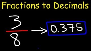 How To Convert Fractions to Decimals [upl. by Notnek]