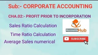 Part 2 Secrets to Calculating Sales and Time Ratios for BCom Profit profit prior to incorporation [upl. by Partan]