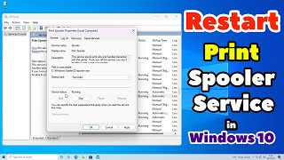 How to Restart Print Spooler Service in Windows 10 PC or Laptop [upl. by Daugherty895]