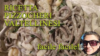 Ricetta facile dei Pizzoccheri Valtellinesi nella variante con coste ASMR [upl. by Medina275]