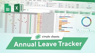 DYNAMIC ANNUAL LEAVE TRACKER Template 📆 for Excel amp Google Sheets [upl. by Anala]