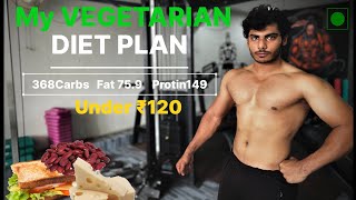 LOW BUDGET VEGETARIAN DIET PLAN FOR MUSCEL GAIN [upl. by Palua]