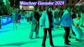 Eislaufen in München Münchner Eiszauber 2024 auf dem Karlsplatz  Stachus [upl. by Alan473]