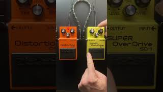 Lead guitar BOSS DS1 Distortion vs BOSS SD1 Overdrive into a Marshall 1987x [upl. by Tremann490]