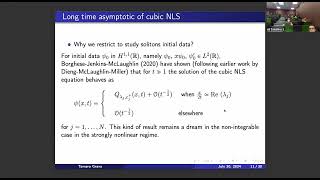 Prof Tamara Grava  Plenary talk Soliton gas for the focusing nonlinear Schrödinger equation [upl. by Eupheemia]